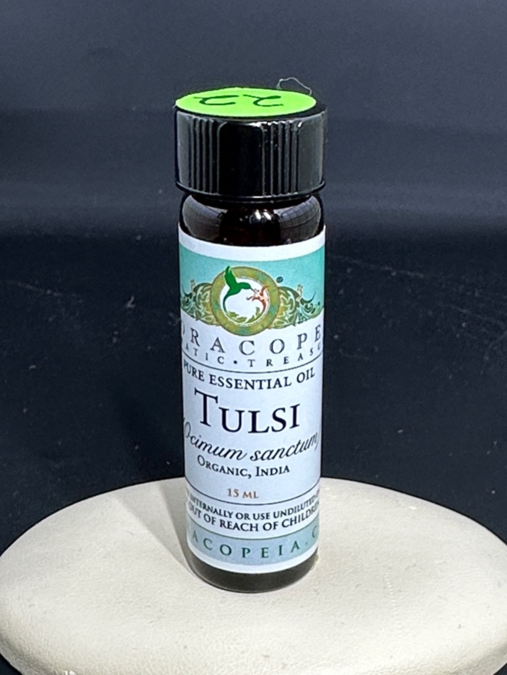 Floraracopeia Tulsi Pure Essential Oil - Teal & White Label